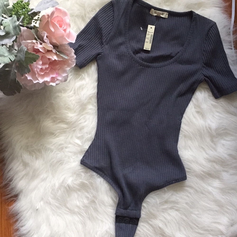 Madewell blue cameo bodysuit tee - Picture 2 of 5